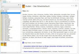 Screenshot: die Duden-Bibliothek unter Windows Screenshot: die Duden-Bibliothek unter Windows